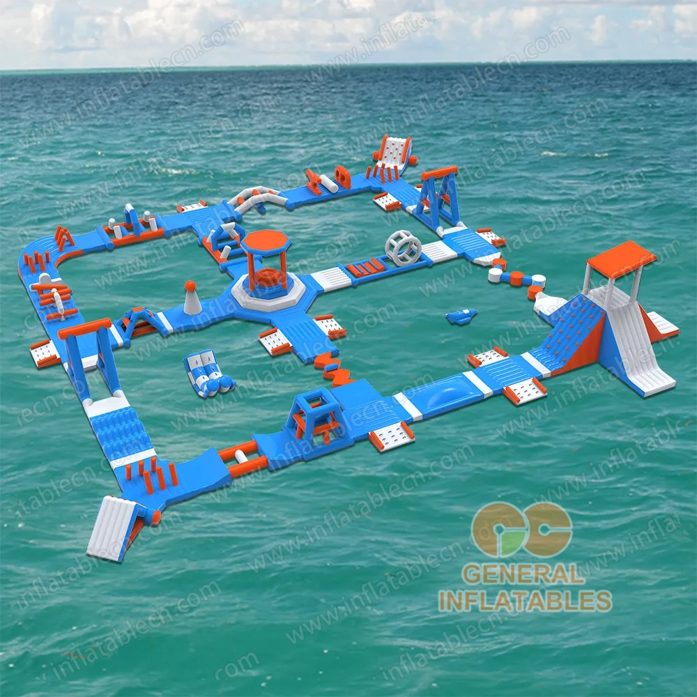 GW-025 TUV-Certified Commercial Inflatable Water Park – Large Floating Aqua Adventure