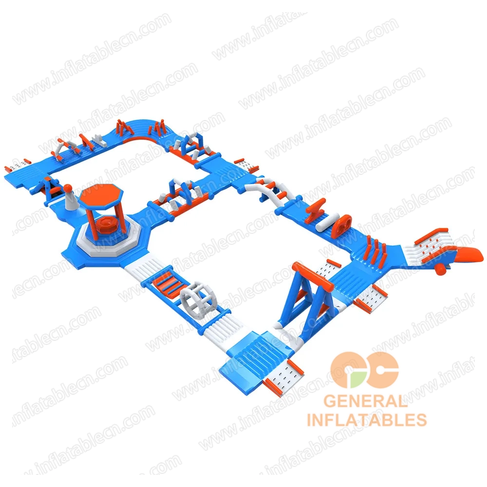 GW-026 Parque Acuático Inflable Certificado por TUV en Venta – 31.5m x 19m Parque Acuático Flotante