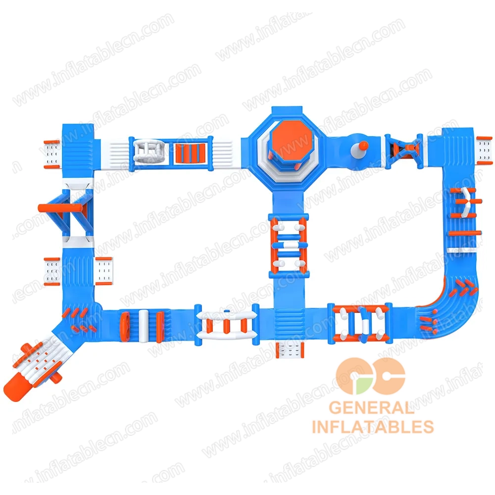 GW-026 Parque Acuático Inflable Certificado por TUV en Venta – 31.5m x 19m Parque Acuático Flotante