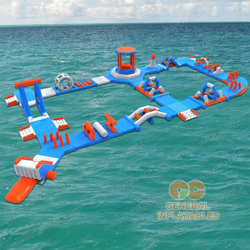 GW-026 TUV-Certified Inflatable Water Park for Sale – 31.5m x 19m Floating Aqua Park