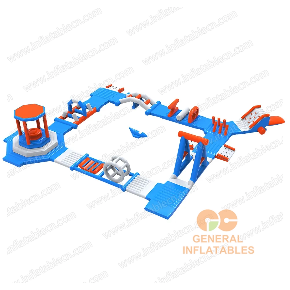 GW-027 Parque Acuático Inflable de Tamaño Mediano en Venta – 22.5m x 19m Parque Acuático Flotante