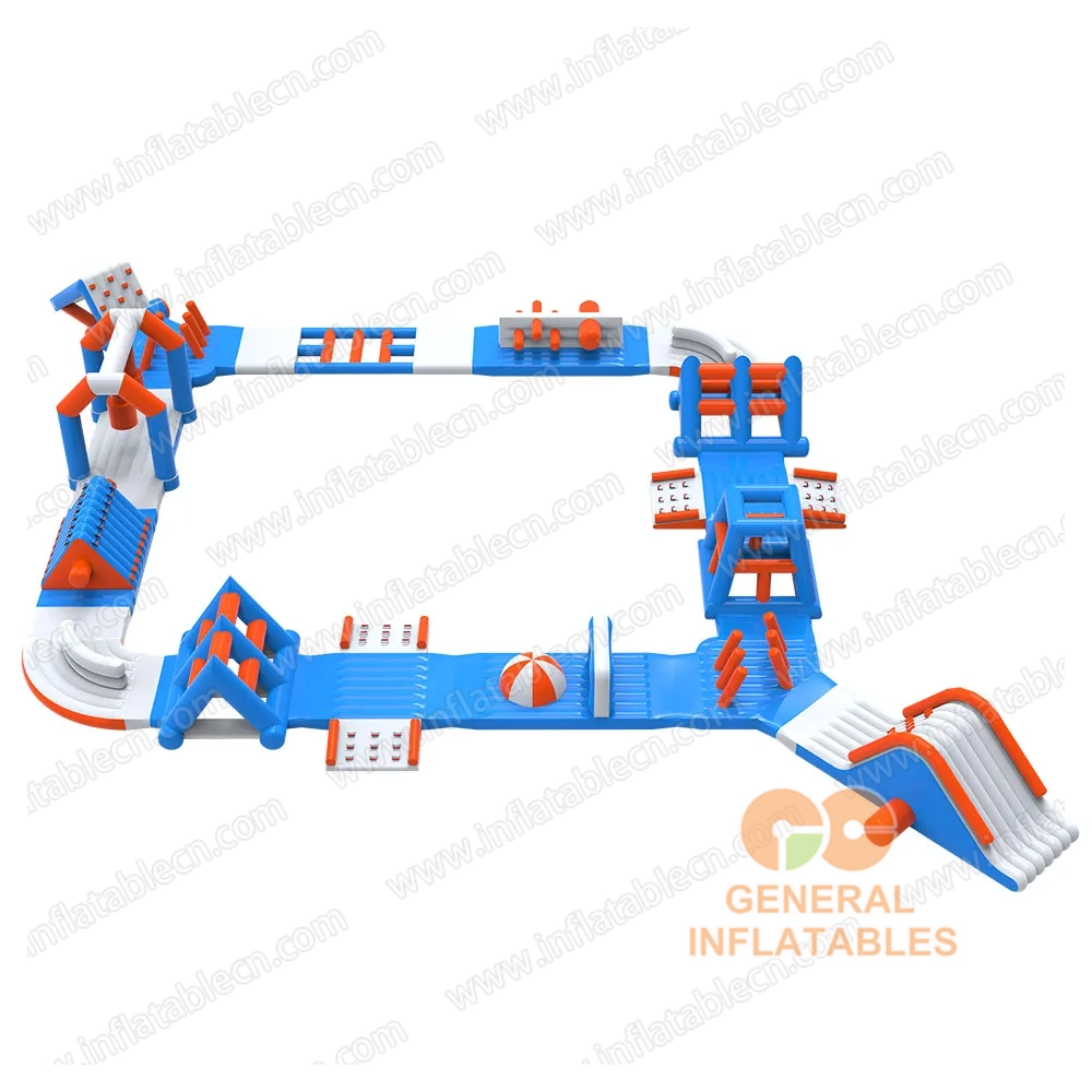 GW-033 Modulares aufblasbares Wasserpark-Set zu verkaufen – Schwimmender Hindernisparcours & Abenteuerspielplatz