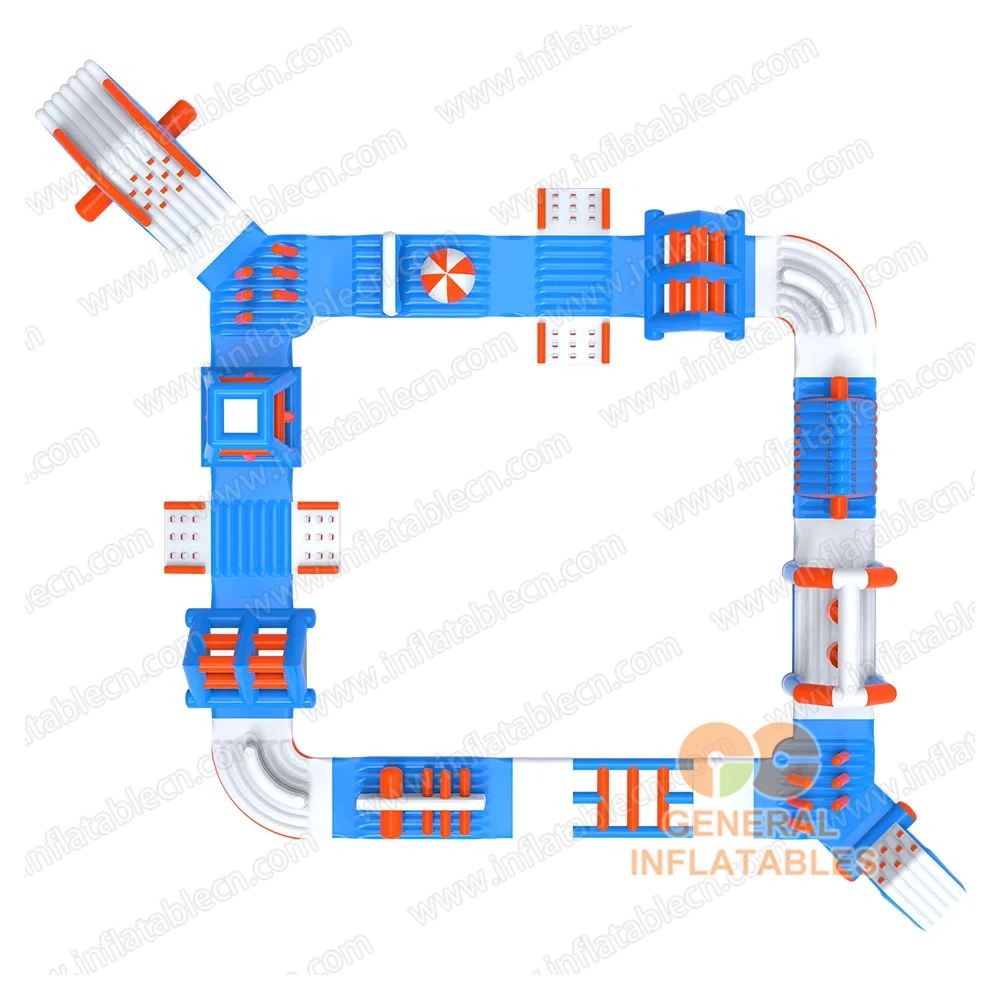 GW-033 Modulares aufblasbares Wasserpark-Set zu verkaufen – Schwimmender Hindernisparcours & Abenteuerspielplatz