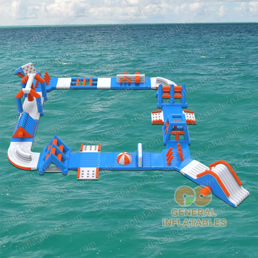GW-033 Modular Inflatable Water Park for Sale – Floating Obstacle Course & Adventure Playground