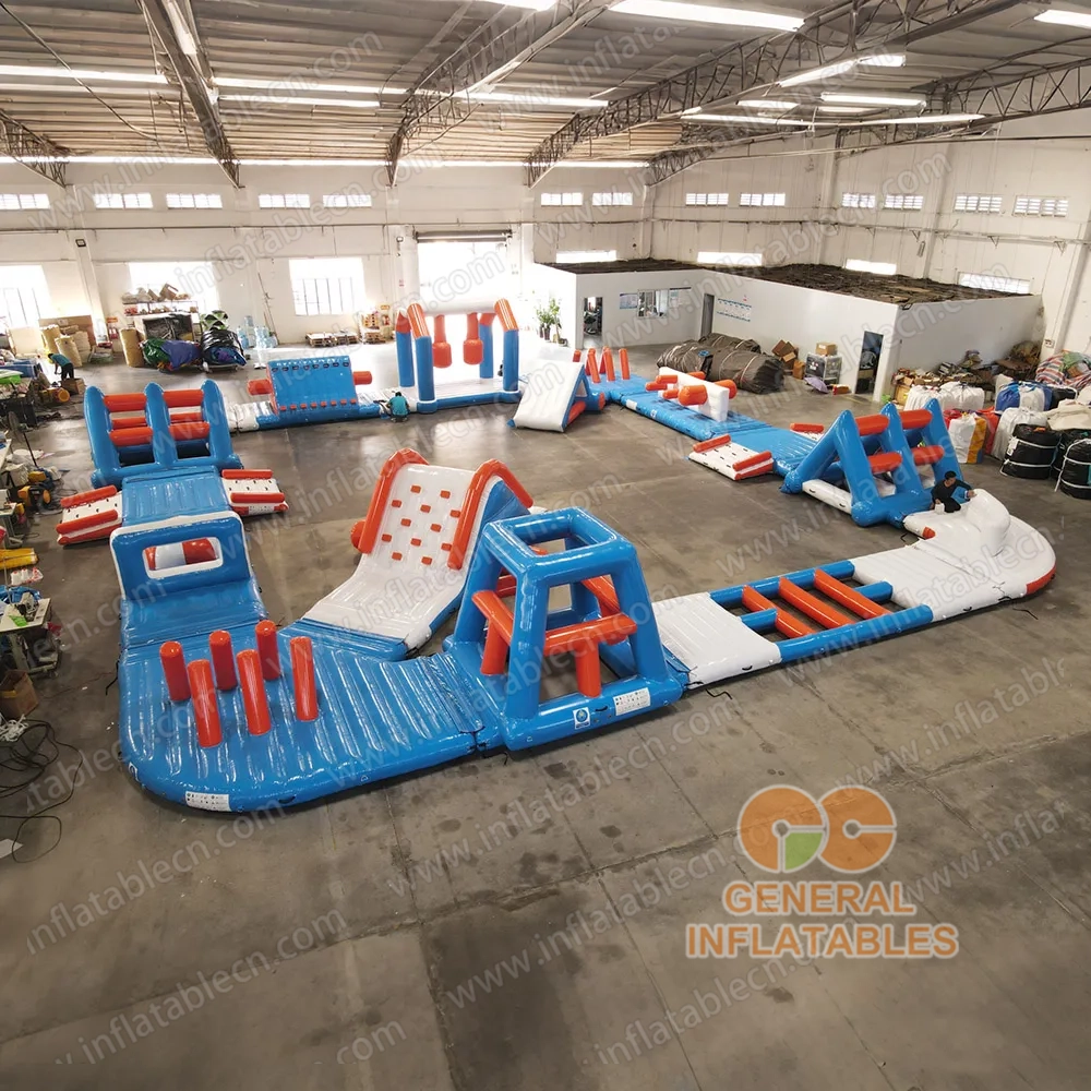 GW-033 Modulares aufblasbares Wasserpark-Set zu verkaufen – Schwimmender Hindernisparcours & Abenteuerspielplatz