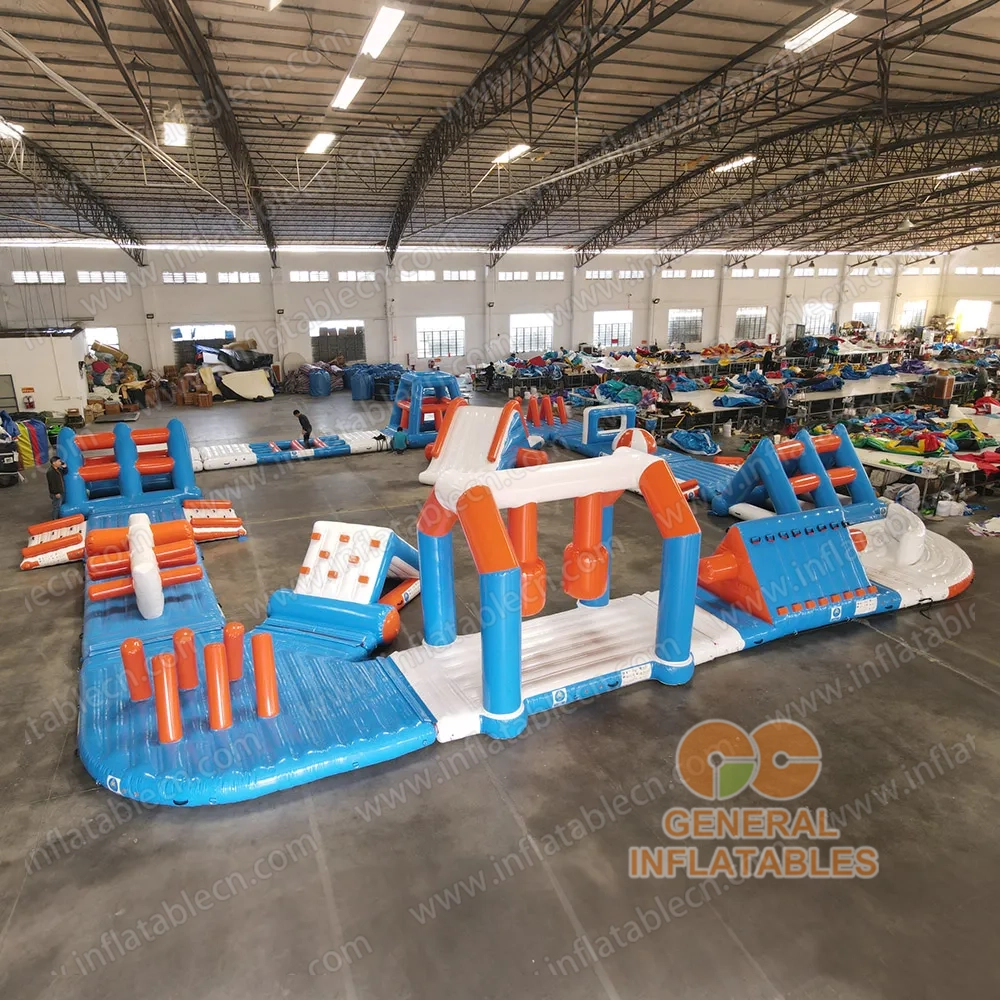 GW-033 Parc aquatique gonflable modulaire à vendre – Parcours d'obstacles flottant et aire de jeux d'aventure