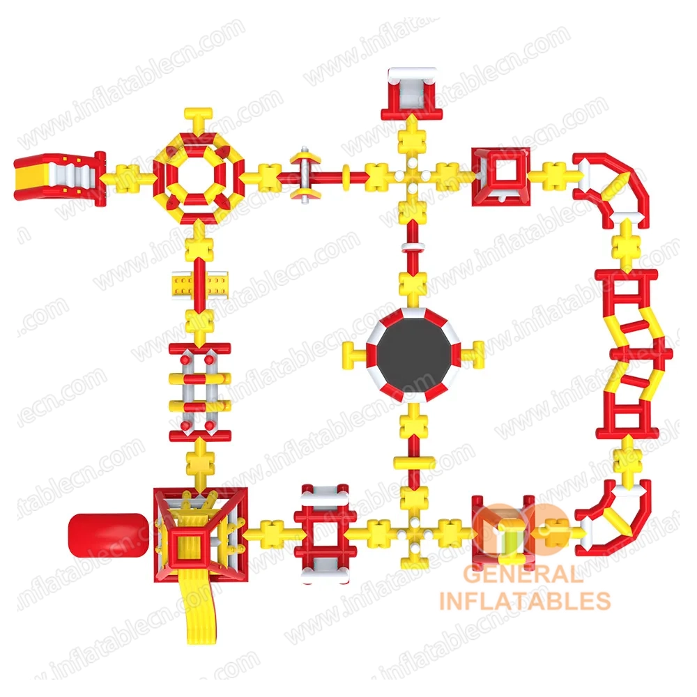 GW-152 High-Quality Inflatable Water Park - Customizable Floating Water Obstacle Course
