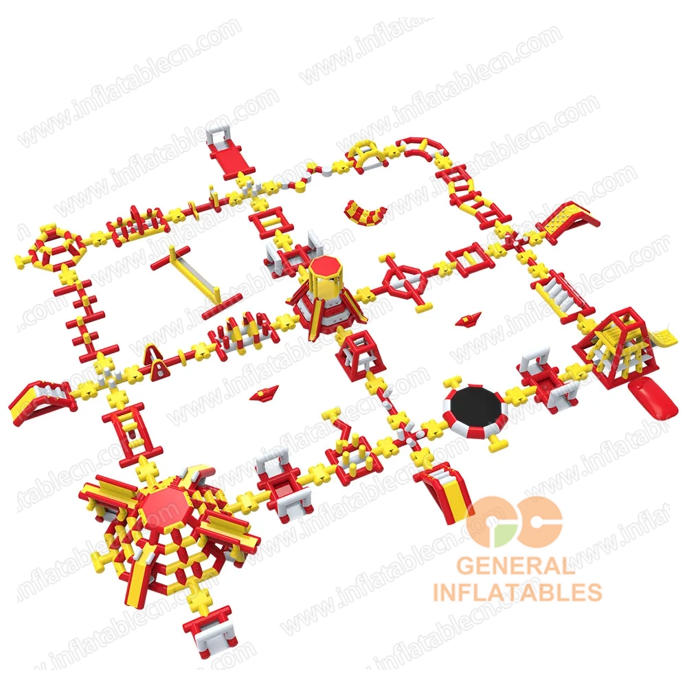 GW-195 Parque acuático inflable gigante certificado TUV de 0.99 mm