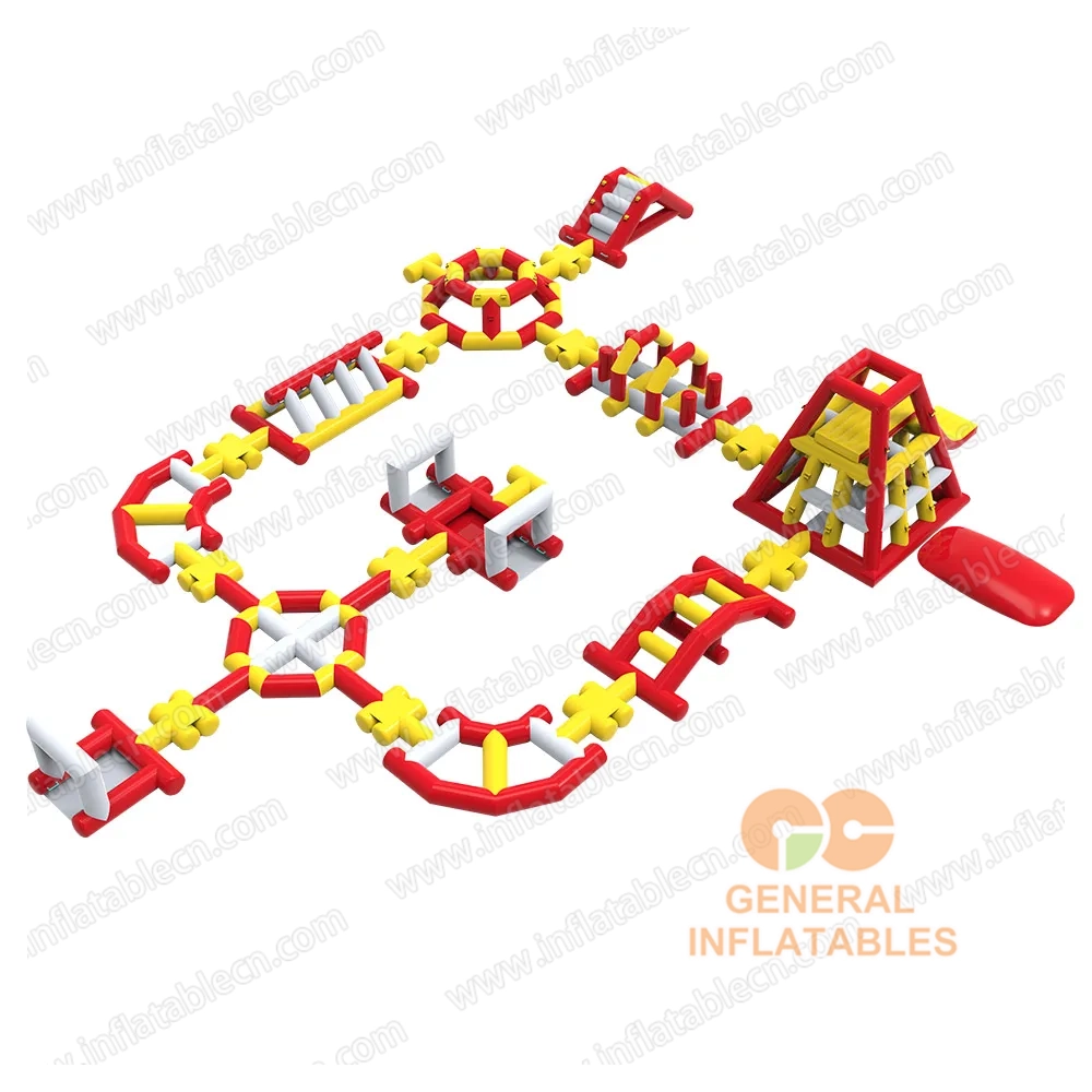 GW-197 Parc aquatique gonflable de qualité commerciale à vendre – Parcours d'obstacles flottant certifié TUV