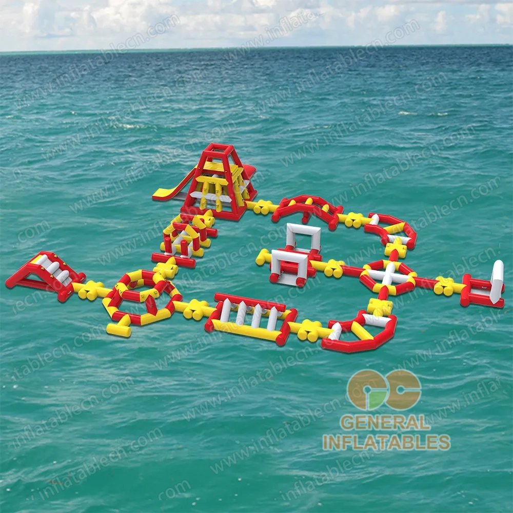 GW-197 Parc aquatique gonflable de qualité commerciale à vendre – Parcours d'obstacles flottant certifié TUV