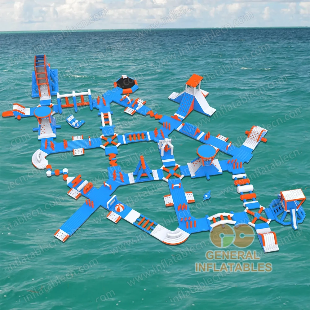 GW-203 Giant Commercial Inflatable Water Park – 0.99mm Floating Adventure Playground