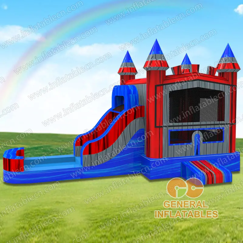 GWC-110 Marble castle inflatable combo wet and dry