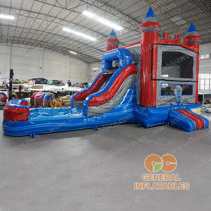 GWC-110 Marble castle inflatable combo wet and dry