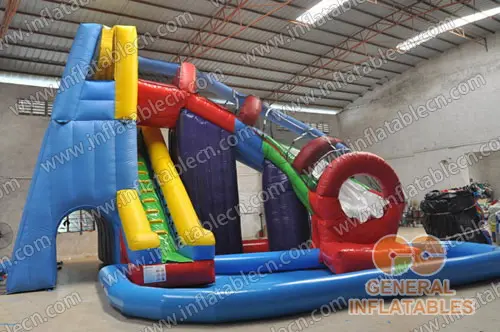 GWS-100 Twister water slide with pool