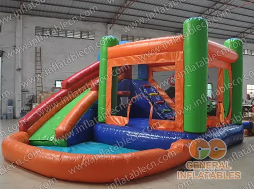 GWS-117 Combo de trampolín con juego de piscina