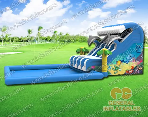 GWS-125 Ocean triple water slide n pool