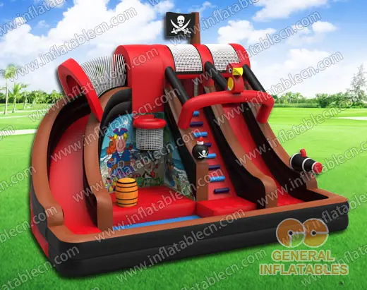 GWS-153 Toboggan aquatique pirate avec piscine