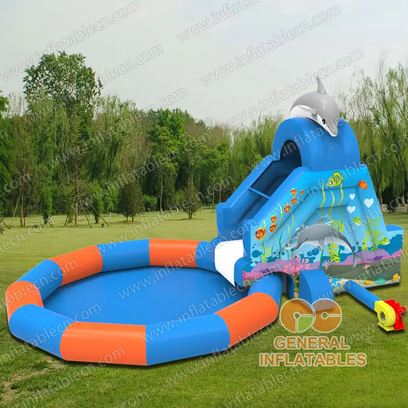 GWS-156 Dolphin water slide with pool