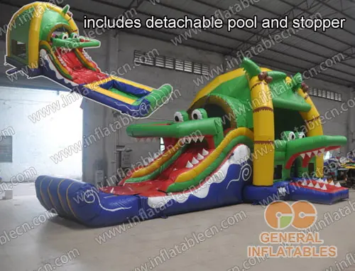  Combo crocodile avec piscine amovible