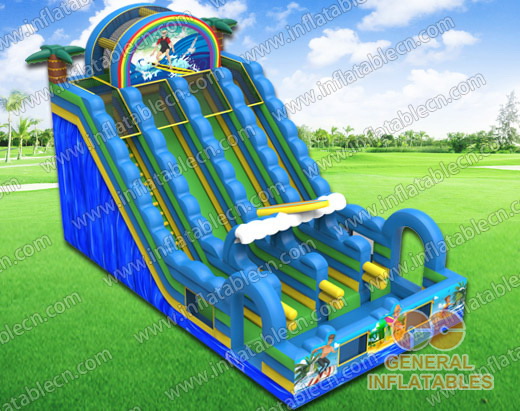 GWS-203 Surf 3 lanes water slide with pool