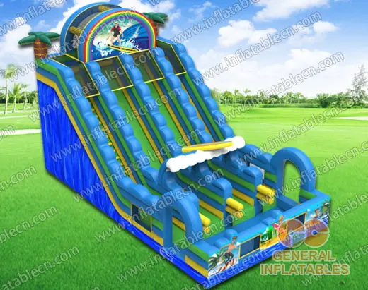 GWS-203 Surf 3 lanes water slide with pool