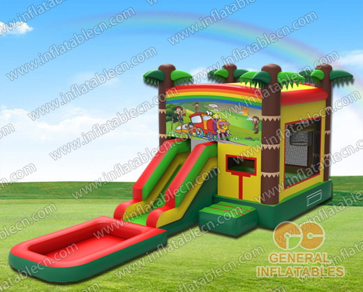 GWS-212 inflatable jungle water combo