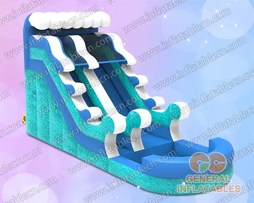  Toboggan aquatique bleu scintillant