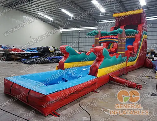 GWS-223 inflatable water slide n slip