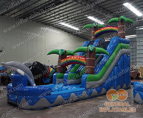 GWS-224 inflatable jungle water slide