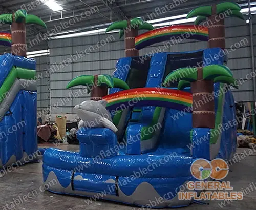 GWS-224 inflatable jungle water slide