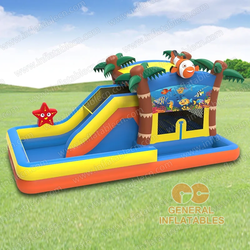 GWS-225 Ocean world water slide with pool