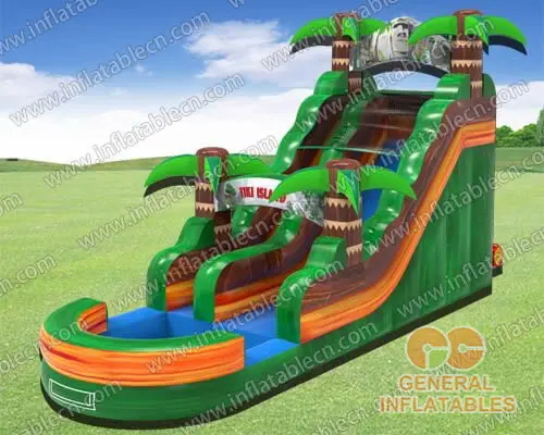 GWS-300 Inflatable tiki island water slide