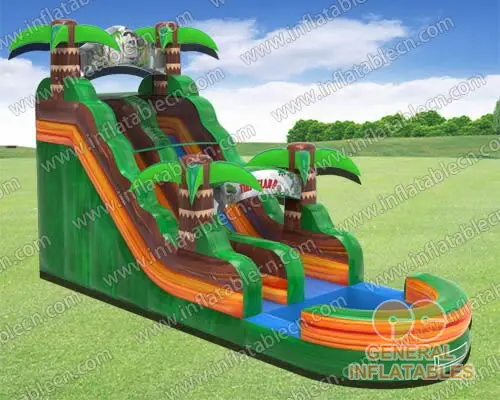 GWS-300 Inflatable tiki island water slide