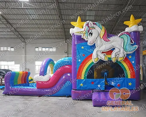 GWS-306 Unicorn water slide combo