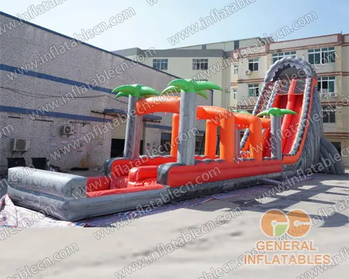 GWS-308 Jungle trees water slide n slip with pool