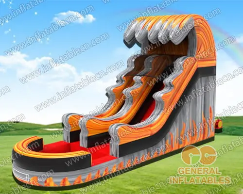 GWS-332 Glissade d'eau gonflable avec incendie