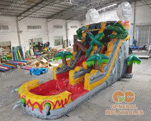 GWS-339 Inflatable volcano water slide