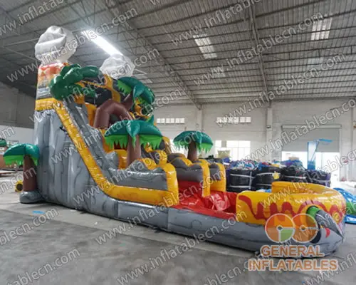 GWS-339 Inflatable volcano water slide
