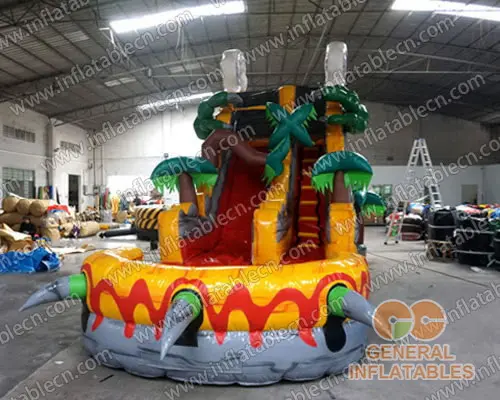 GWS-339 Inflatable volcano water slide