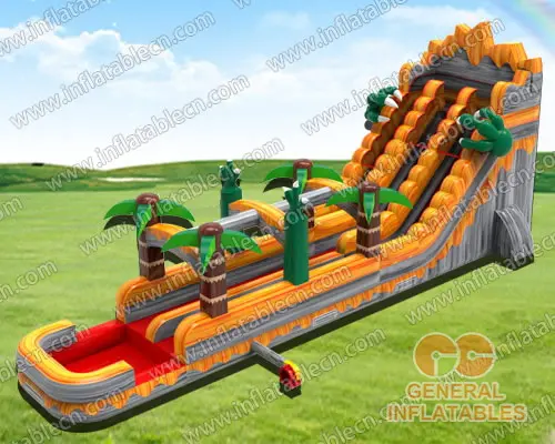 GWS-358 T-rex dual lane water slide n slip