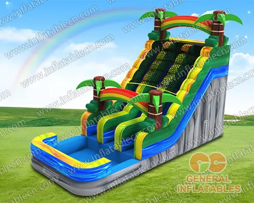 GWS-361 Palm tree dual water slide