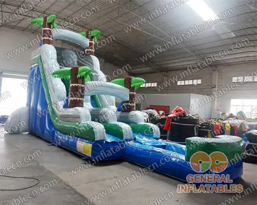 GWS-389 Jungle trees water slide with pool