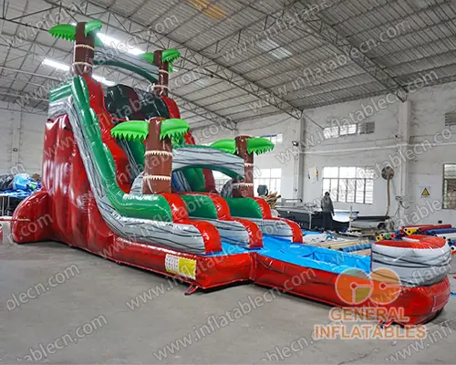 GWS-398 Jungle water slide with removable pool