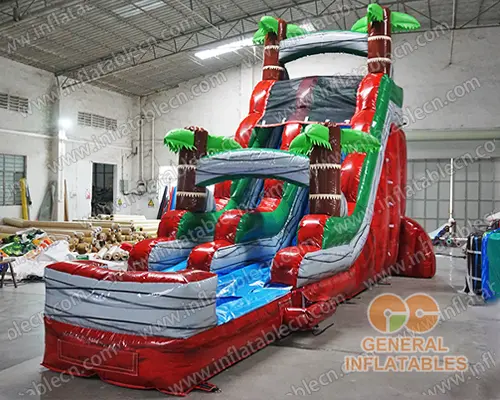 GWS-398 Jungle water slide with removable pool