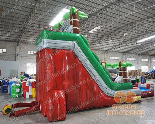 GWS-398 Jungle water slide with removable pool