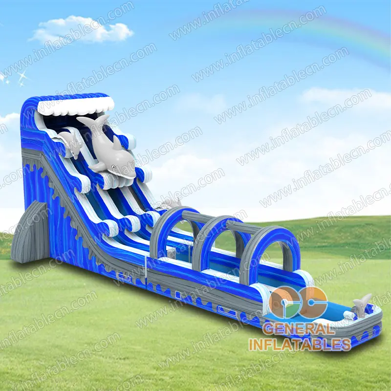 GWS-416 24FT Dolphin dual water slide