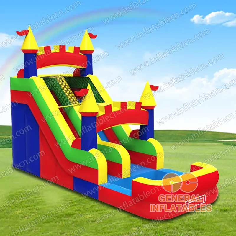  18FT Medieval backyard water slide