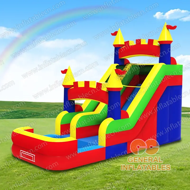 GWS-422 18FT Medieval backyard water slide