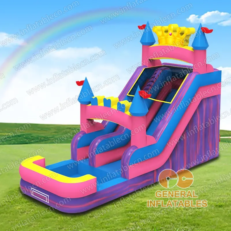 GWS-423 18FT Princess Crown backyard water slide