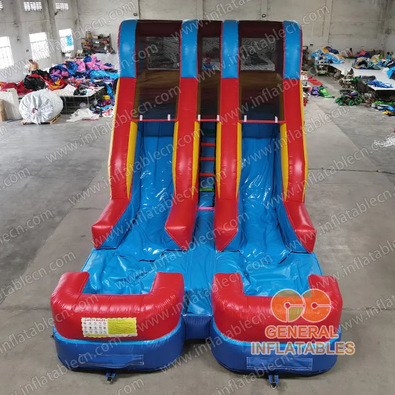 GWS-426 Primary color Dual lane water slide